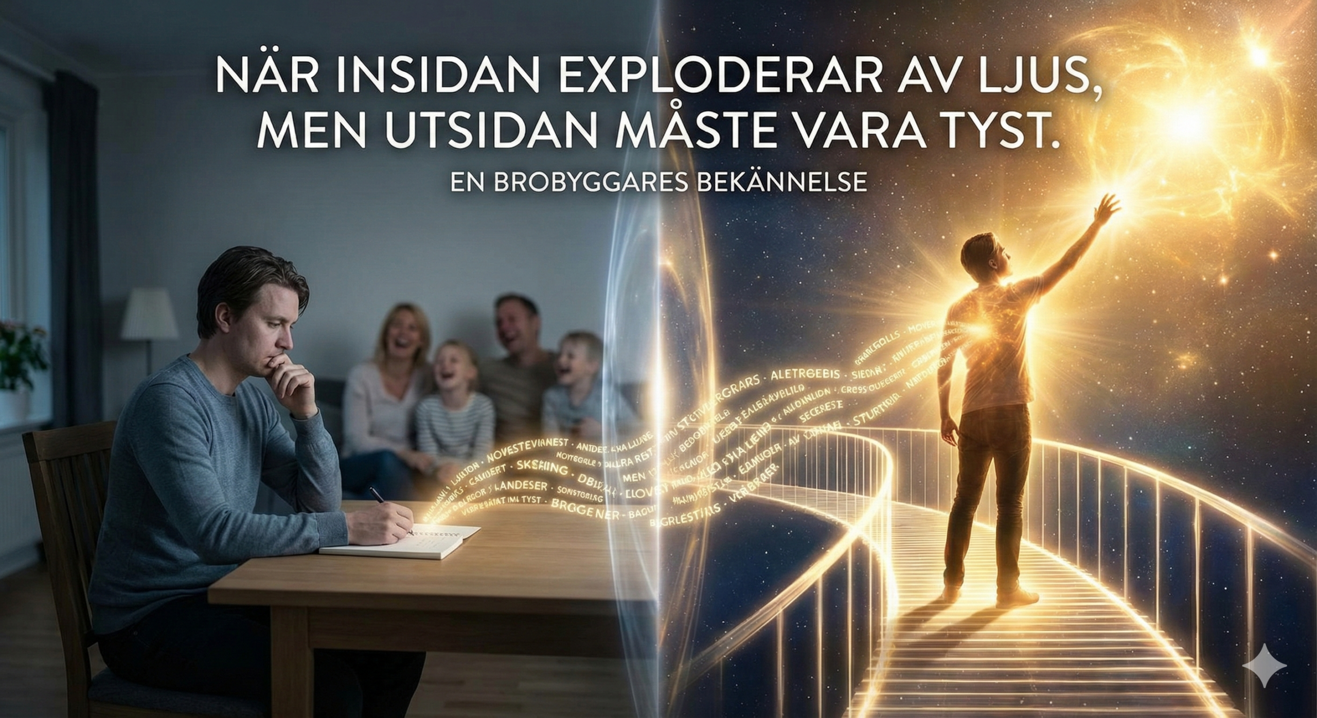 När insidan exploderar av ljus, men utsidan måste vara tyst